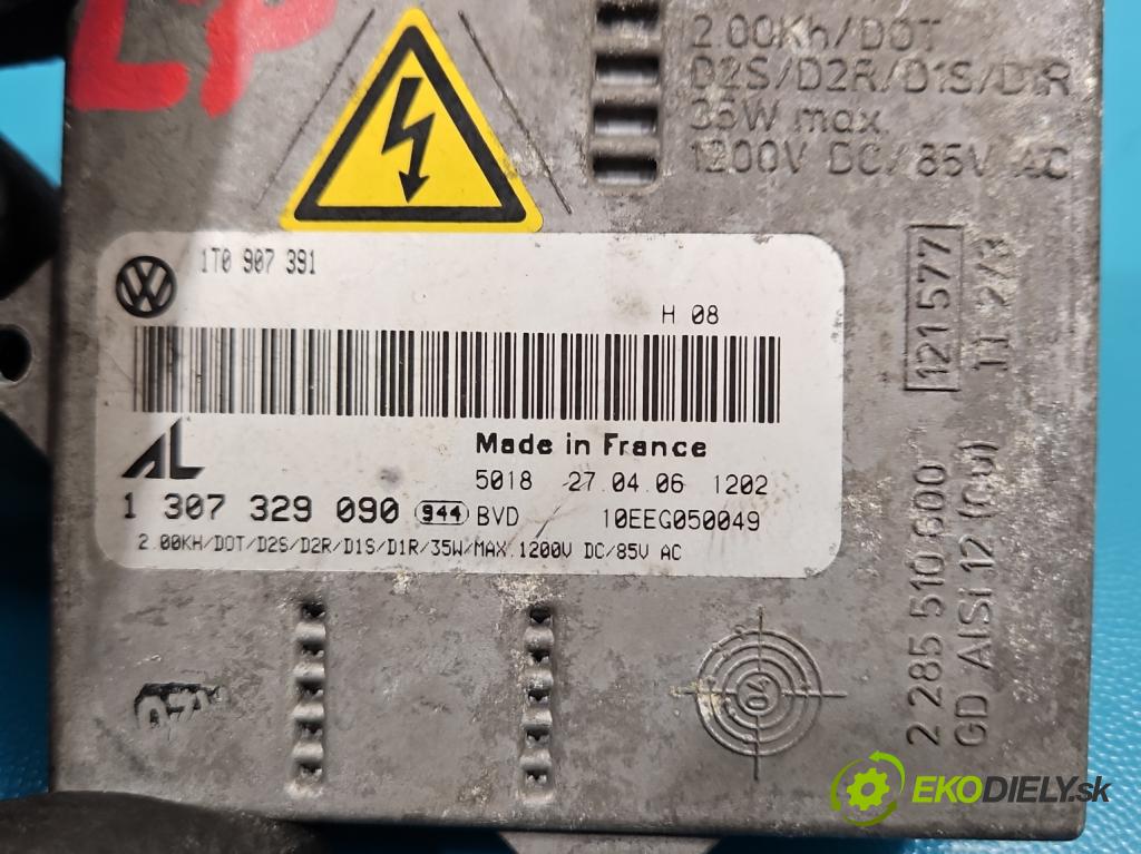Vw Touran I 2003-2015 2.0 tdi 170 HP automatic 125 kW 1968 cm3 5- střídač: xenon 1307329090 (Riadiaca jednotka xenónu)