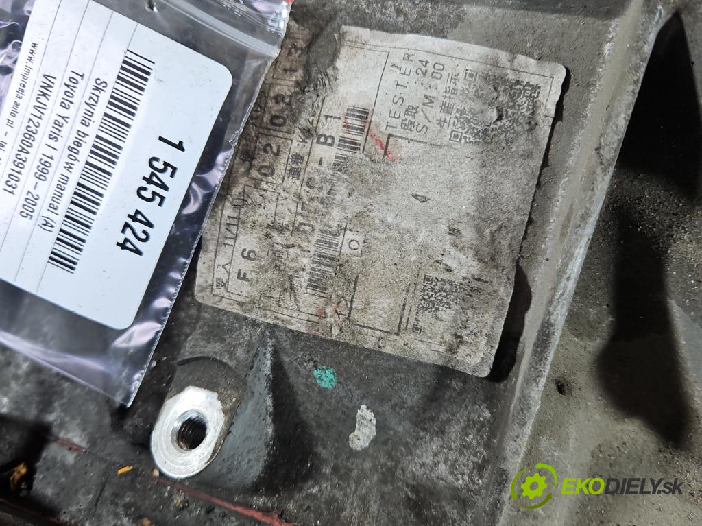 Toyota Yaris I 1999-2005 1.0 vvti 65 HP manual 48 kW 998 cm3 3- prevodovka stupeň,rýchlosť manual