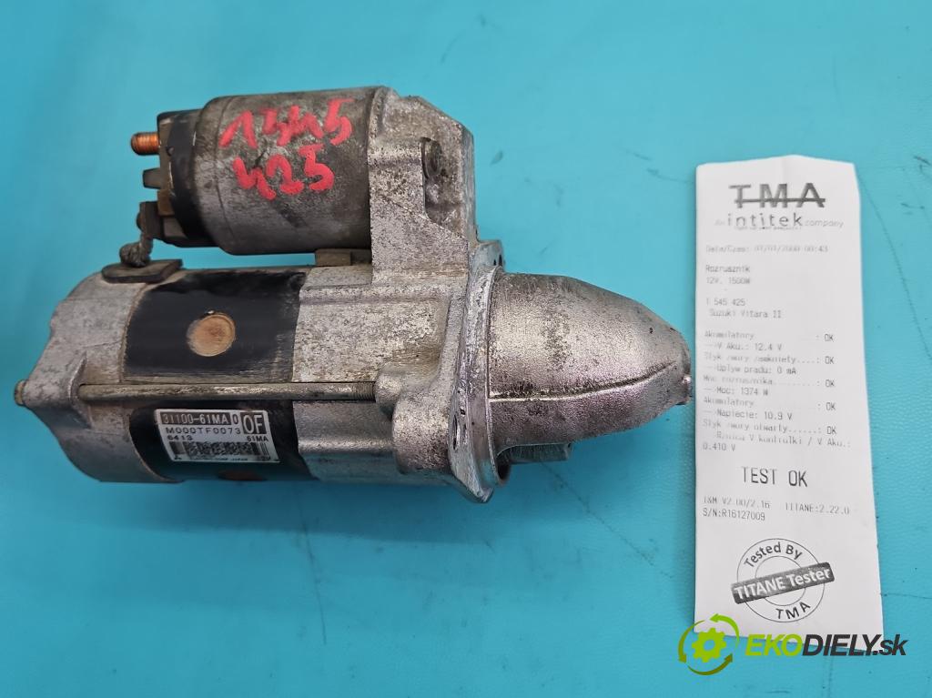 Suzuki Vitara II 2015- 1.6 16V 120 HP manual 88 kW 1586 cm3 5- štartér 31100-61MA (Štartér)