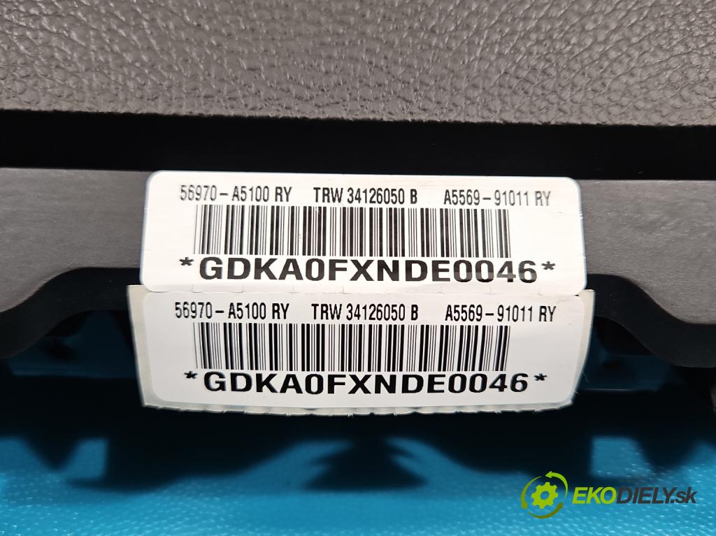 Hyundai I30 II 2012-2016 1.6 crdi 110 hp manual 81 kW 1582 cm3 5- Polštář: vzduch: 56970-XXXXX