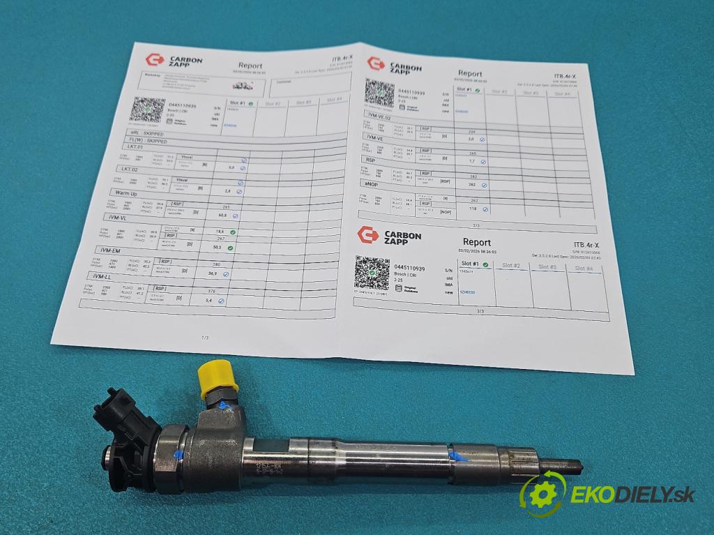 Renault Trafic III 2014 - 2.0 dci 120 HP manual 88 kW 1997 cm3 5- vstrek 0445110939 (Vstrekovač paliva)