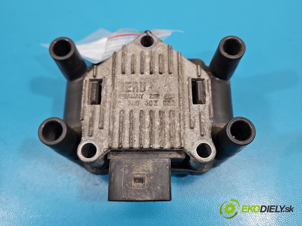 Vw Golf IV 1997-2003 1.6 sr 101 HP manual 74 kW 1595 cm3 5- cievka zapaľovacia 0040402003 (Zapaľovacia cievka)