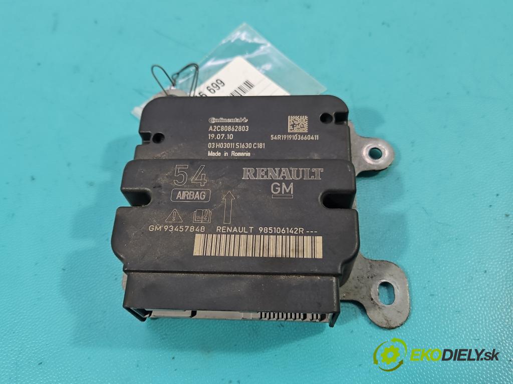 Renault Trafic III 2014 - 2.0 dci 120 HP manual 88 kW 1997 cm3 5- riadiaca jednotka vankúše: 985106142R