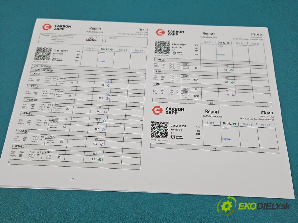 Mazda 3 I BK 2003-2009 1.6 citd 109 HP manual 80 kW 1560 cm3 4- vstrek 0445110259 (Vstrekovač paliva)