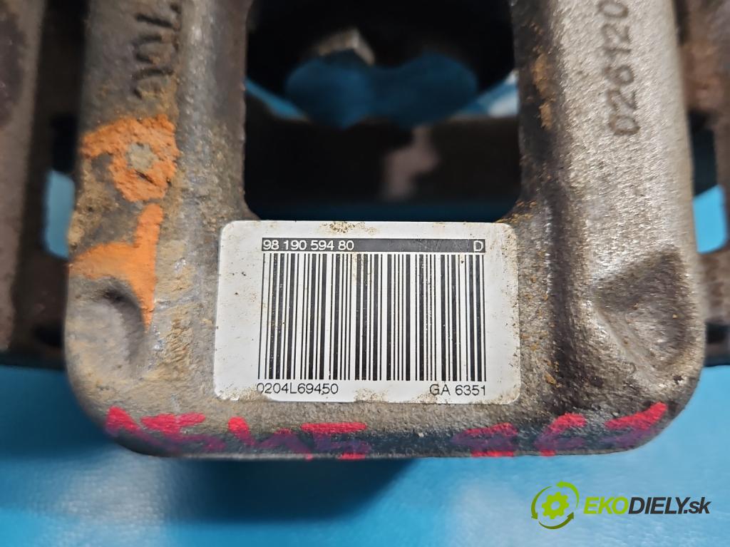 Opel Grandland 2017–2024 1.2 T 131 HP automatic 96 kW 1199 cm3 5- brzdič zadné pravý 9819059480 (Kľučka dverí ostatné)