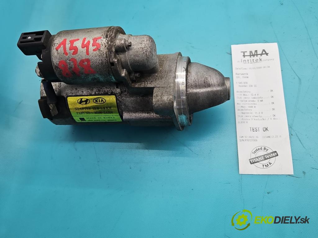 Hyundai I30 II 2012-2016 1.6 crdi 110 HP manual 81 kW 1582 cm3 5- štartér 36100-2A950 (Štartér)