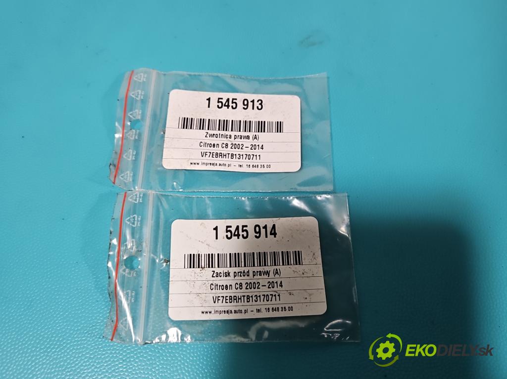 Citroen C8 2002-2014 2.0 hdi 107 HP manual 79 kW 1997 cm3 5- brzdič predné pravý  (Kľučka dverí ostatné)