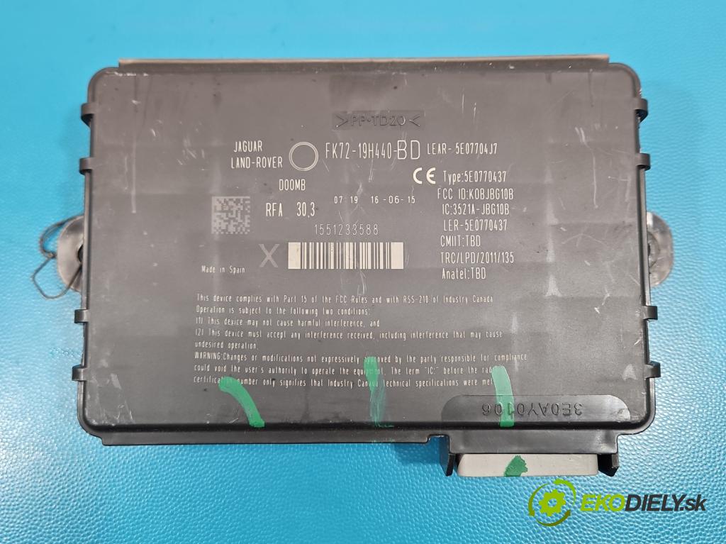 Jaguar XE X760 2015-2024 2.0d 179KM automatic 132 kW 1999 cm3 4- riadiaca jednotka ostatné FK72-19H440-BD