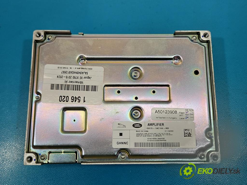 Jaguar XE X760 2015-2024 2.0d 179KM automatic 132 kW 1999 cm3 4- Zesilovač: GX73-19C164-RD (Zesilovač)