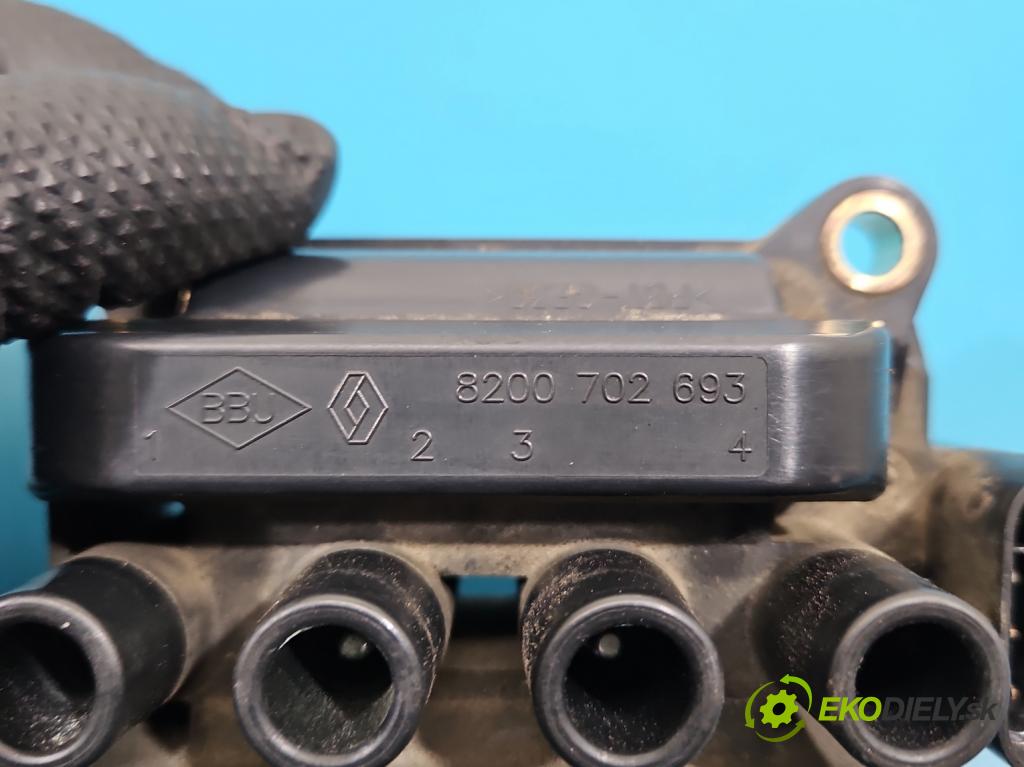 Renault Thalia I 1998-2009 1.2 16V 75 HP manual 55 kW 1149 cm3 4- cievka zapaľovacia 8200702693 (Zapaľovacia cievka)