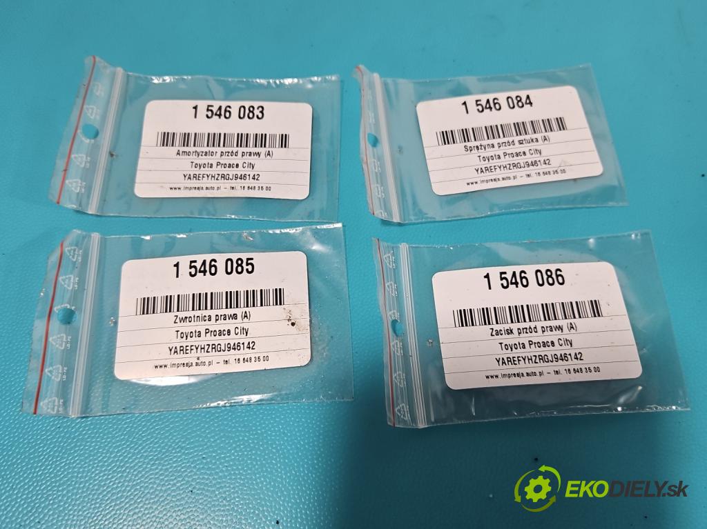 Toyota Proace City 1.5 D4D 131 HP automatic 96 kW 1499 cm3 5- brzdič predné pravý  (Kľučka dverí ostatné)