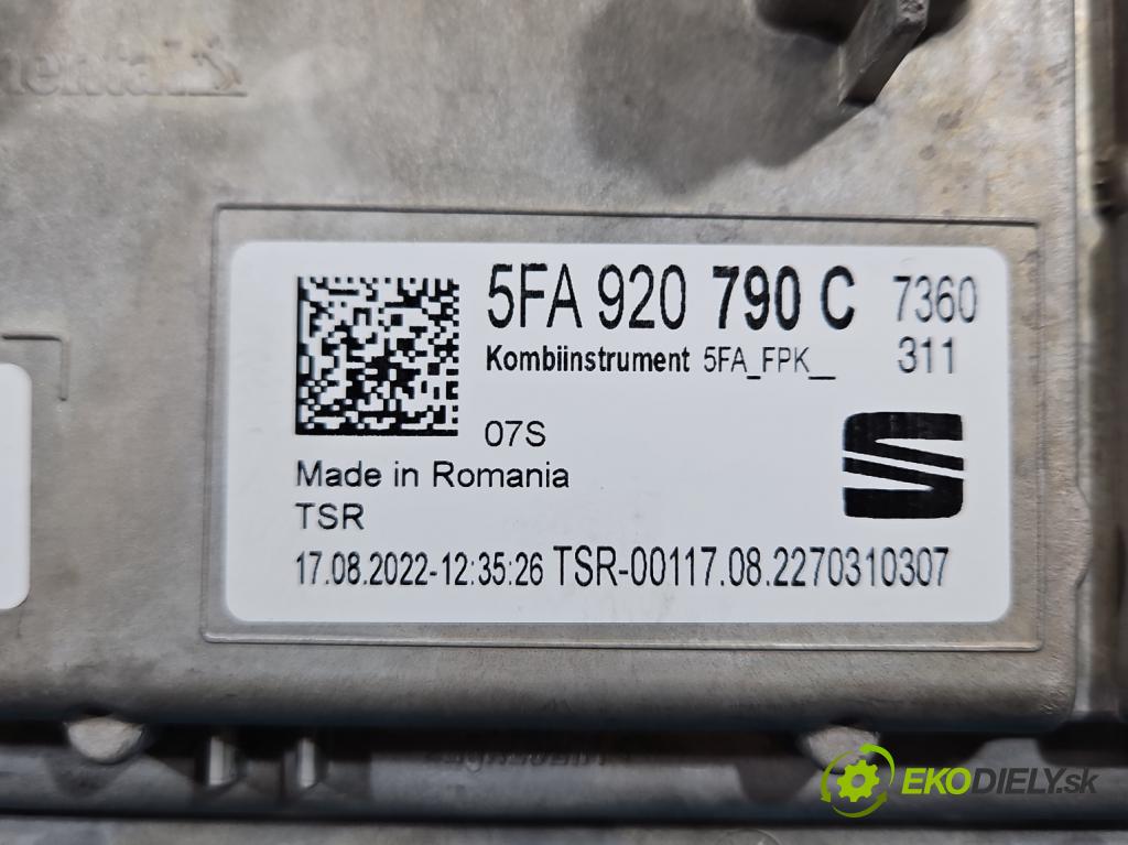 Cupra Formentor 20- 1.5 TSI 150 HP automatic 110 kW 1498 cm3 5- prístrojovka/ budíky 5FA920790C (Prístrojová doska)