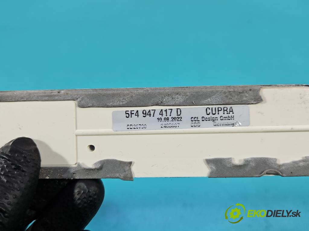 Cupra Formentor 20- 1.5 TSI 150 HP automatic 110 kW 1498 cm3 5- lišta ozdobná vnitŕní: 5F4947417D