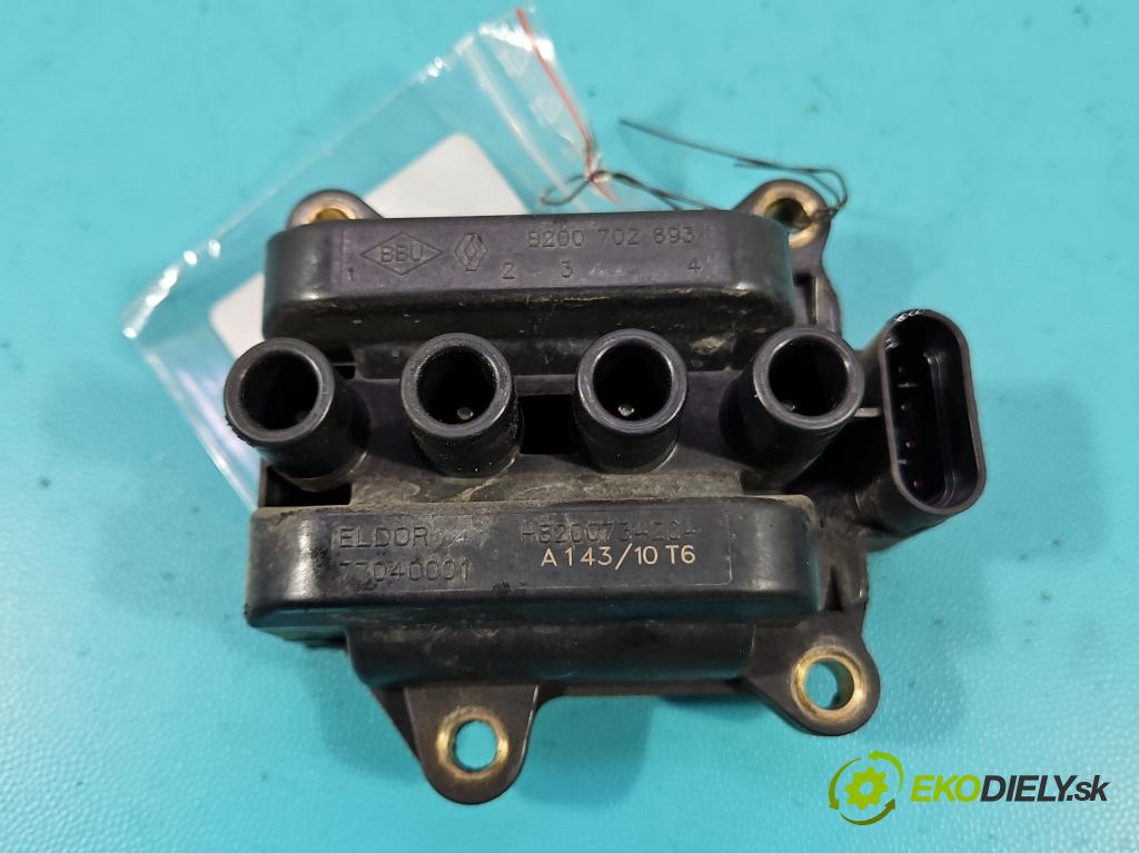 Renault Modus 1.2 16V 75 HP manual 55 kW 1149 cm3 5- cievka zapaľovacia 8200702693 (Zapaľovacia cievka)