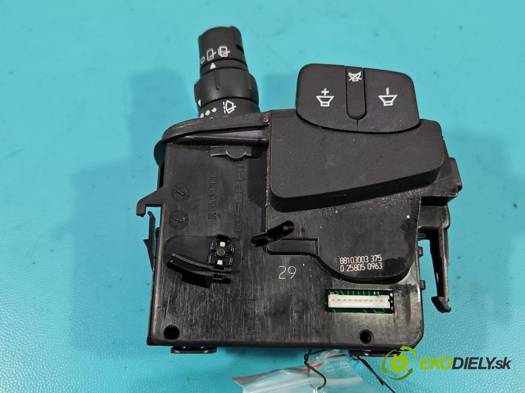 Renault Modus 1.2 16V 75 HP manual 55 kW 1149 cm3 5- prepínač stieračov 88103003375 (Prepínacie páčky pod volantom)
