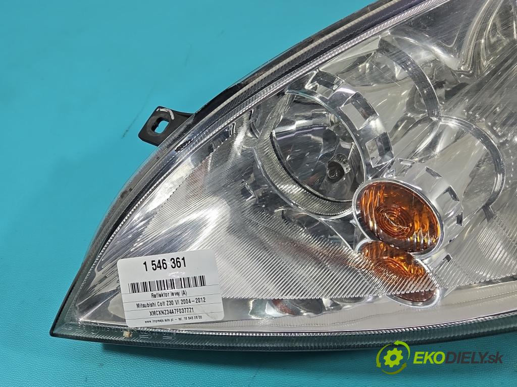 Mitsubishi Colt Z30 VI 2004-2012 1.3 16V 95 HP manual 70 kW 1332 cm3 5- Reflektor: ľavý 0301208201 (Kľučka dverí ostatné)