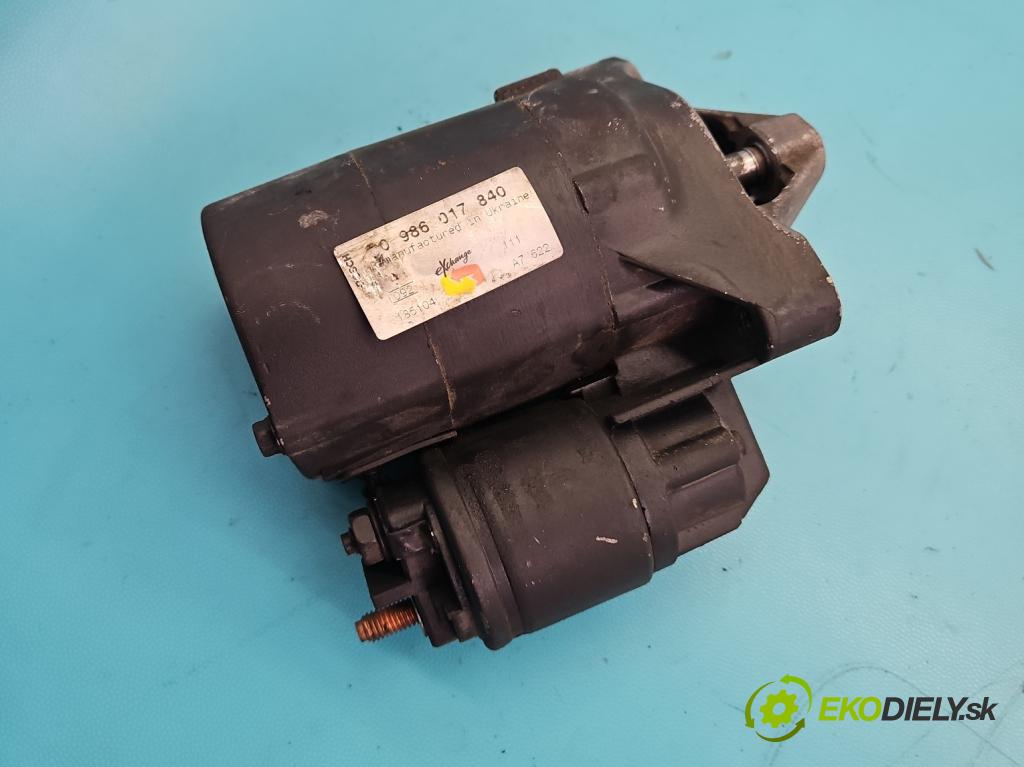 Renault Modus 1.2 16V 75 HP manual 55 kW 1149 cm3 5- štartér 0986017840 (Štartér)