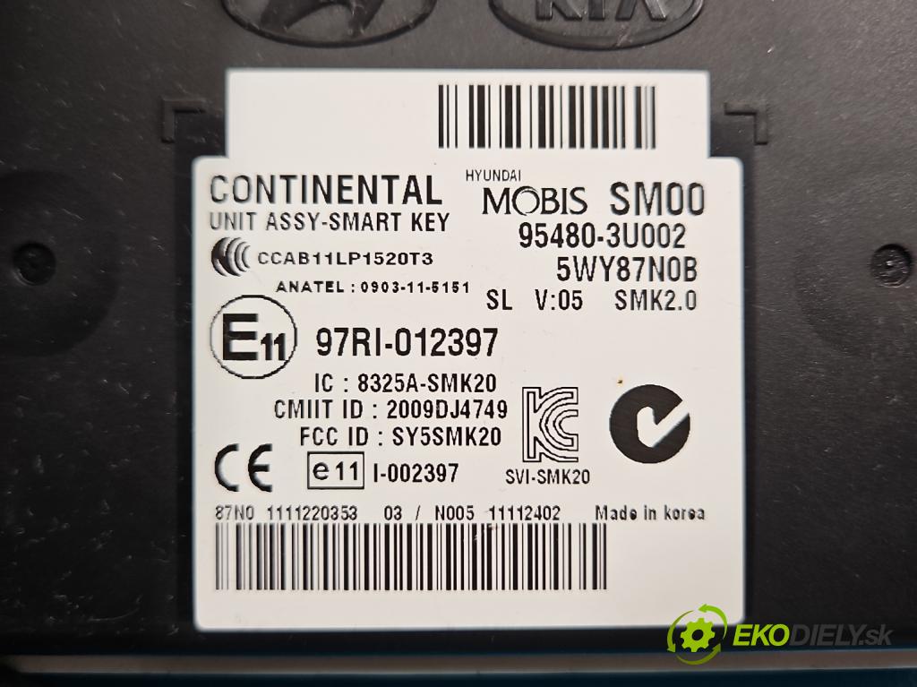 Kia Sportage III 2010-2015 2.0 crdi 184hp automatic 135 kW 1995 cm3 5- riadiaca jednotka ostatné 95480-3U002