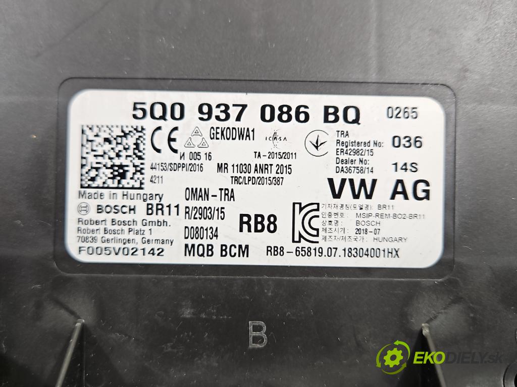 Skoda Kodiaq I 2.0 tdi 150 HP automatic 110 kW 1968 cm3 5- riadiaca jednotka komfortu 5Q0937086BQ