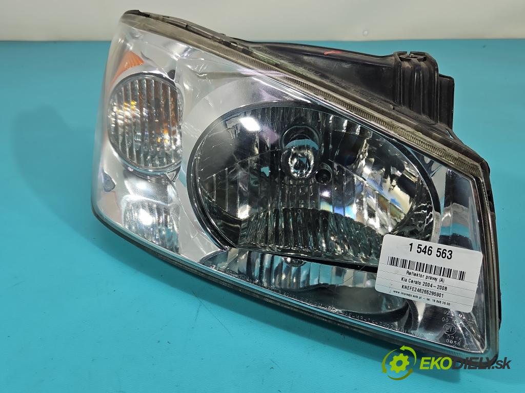 Kia Cerato 2004-2008 1.6 crdi 115 HP manual 84.6 kW 1582 cm3 5- Reflektor: pravý  (Svetlo predné pravé)