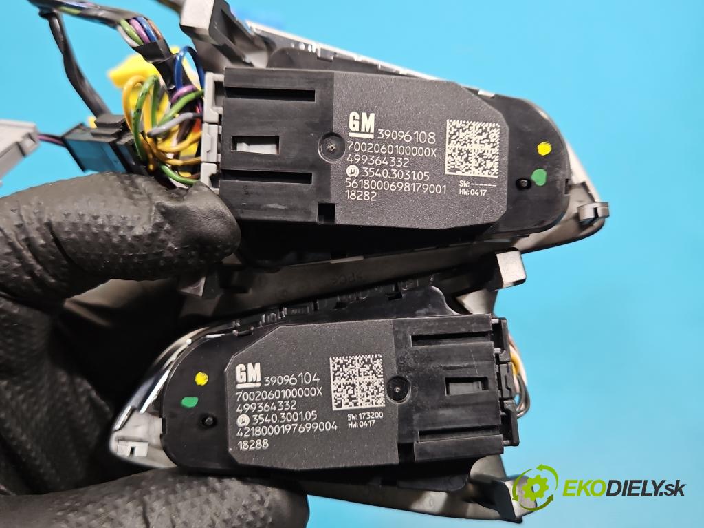 Opel Insignia B 2017-2022 2.0 cdti 209KM automatic 154 kW 1956 cm3 5- Přepínač multifunkční: řízení: 39096108 (Páčky pod volantem)