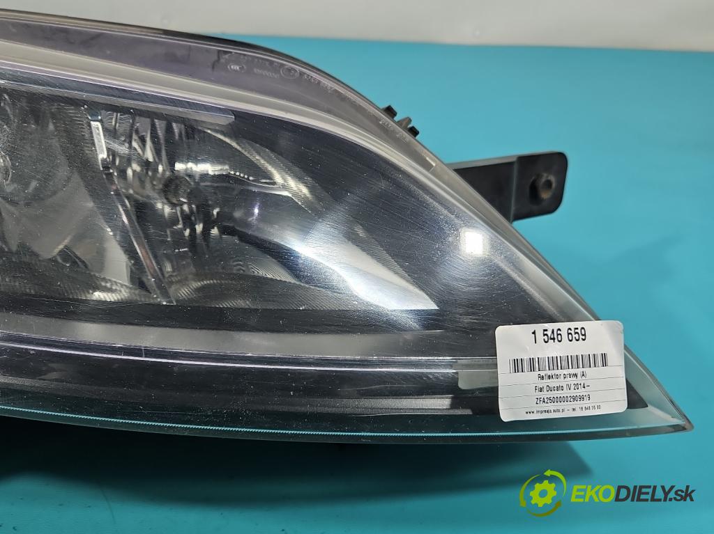 Fiat Ducato IV 2014- 2.0 jtd 116 HP manual 85 kW 1956 cm3 5- Reflektor: pravý 1374292080 (Svetlo predné pravé)