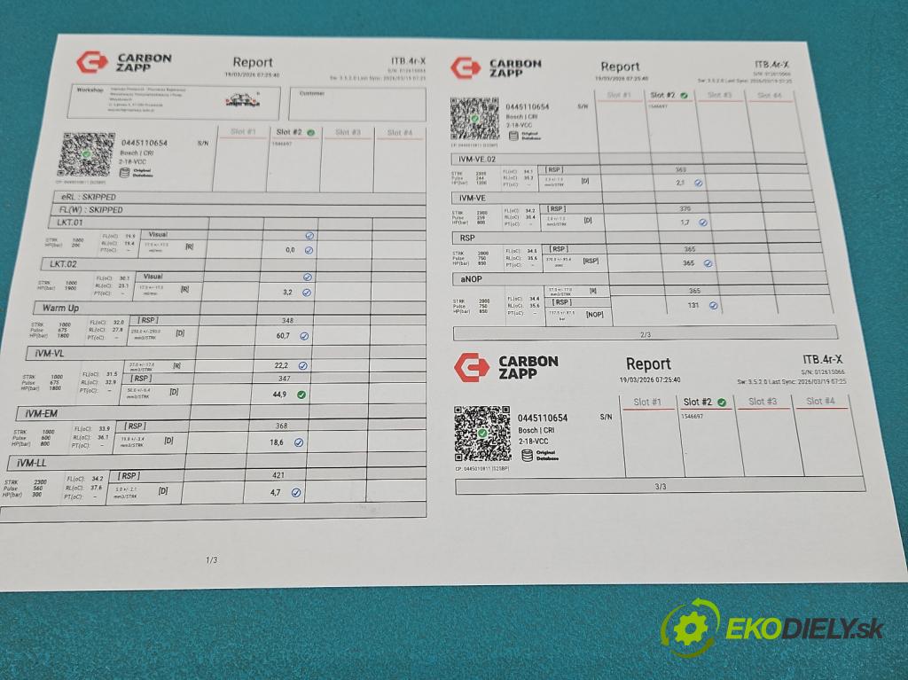 Jaguar XE X760 2015-2024 2.0d 179KM automatic 132 kW 1999 cm3 4- vstřikovač 0445110654 (Vstřikovač paliva)