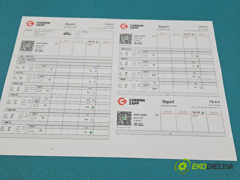 Jaguar XE X760 2015-2024 2.0d 179KM automatic 132 kW 1999 cm3 4- vstřikovač 0445110654 (Vstřikovač paliva)