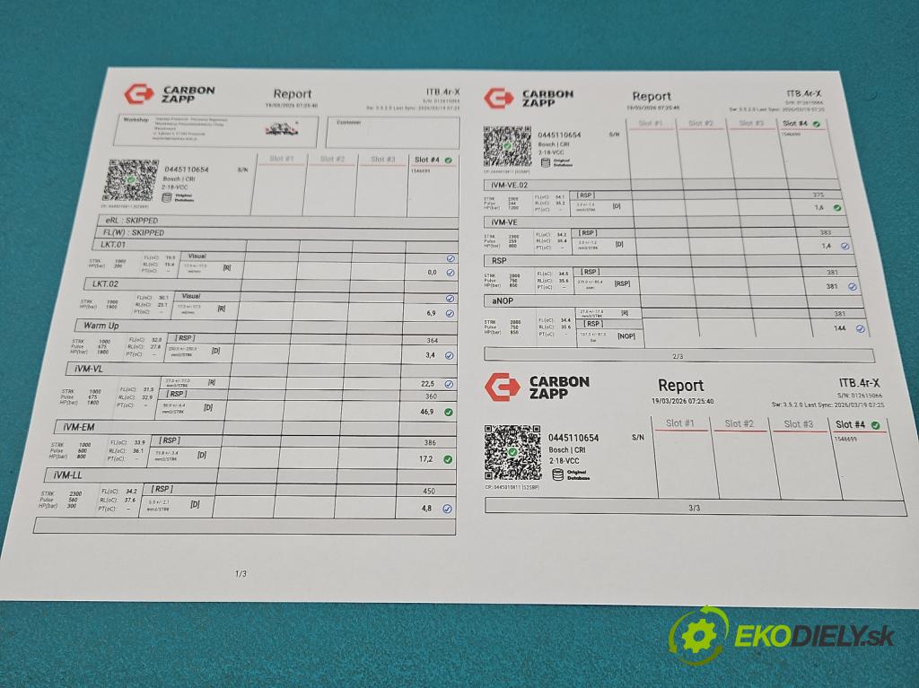 Jaguar XE X760 2015-2024 2.0d 179KM automatic 132 kW 1999 cm3 4- vstřikovač 0445110654 (Vstřikovač paliva)