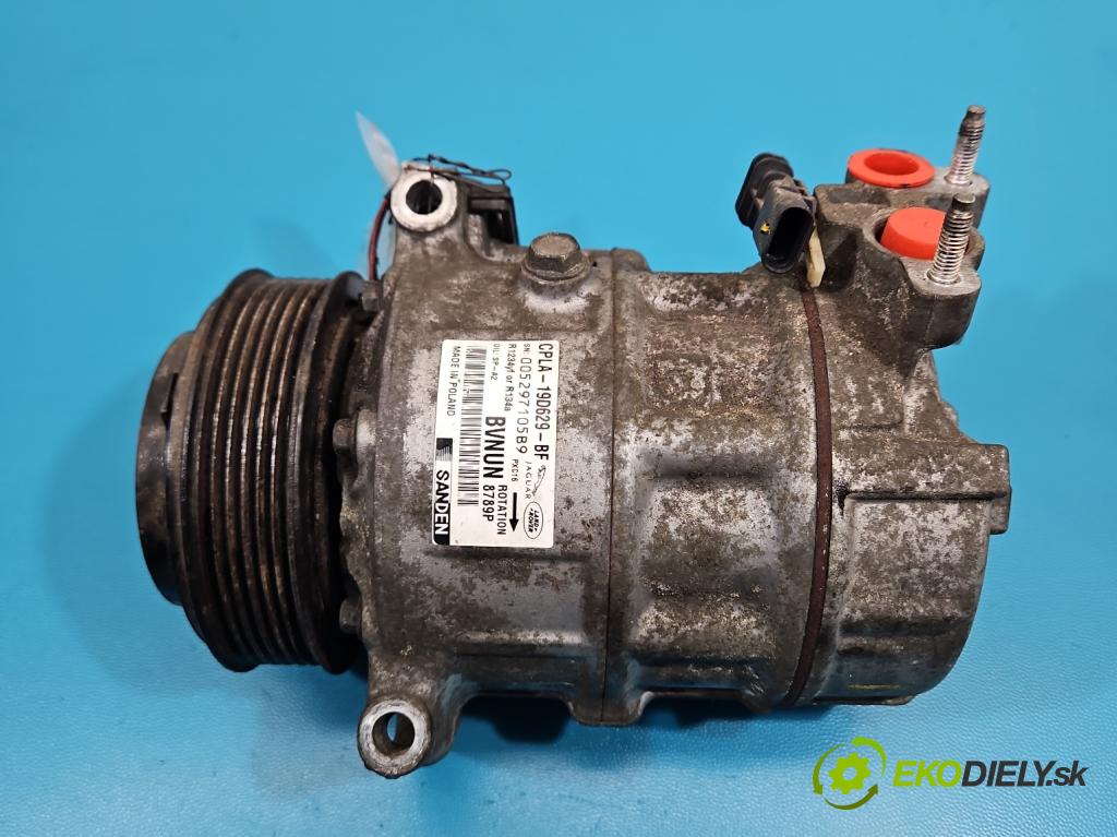 Jaguar XE X760 2015-2024 2.0d 179KM automatic 132 kW 1999 cm3 4- Kompresor: klíma CPLA-19D629-BF (Kompresor klimatizace)