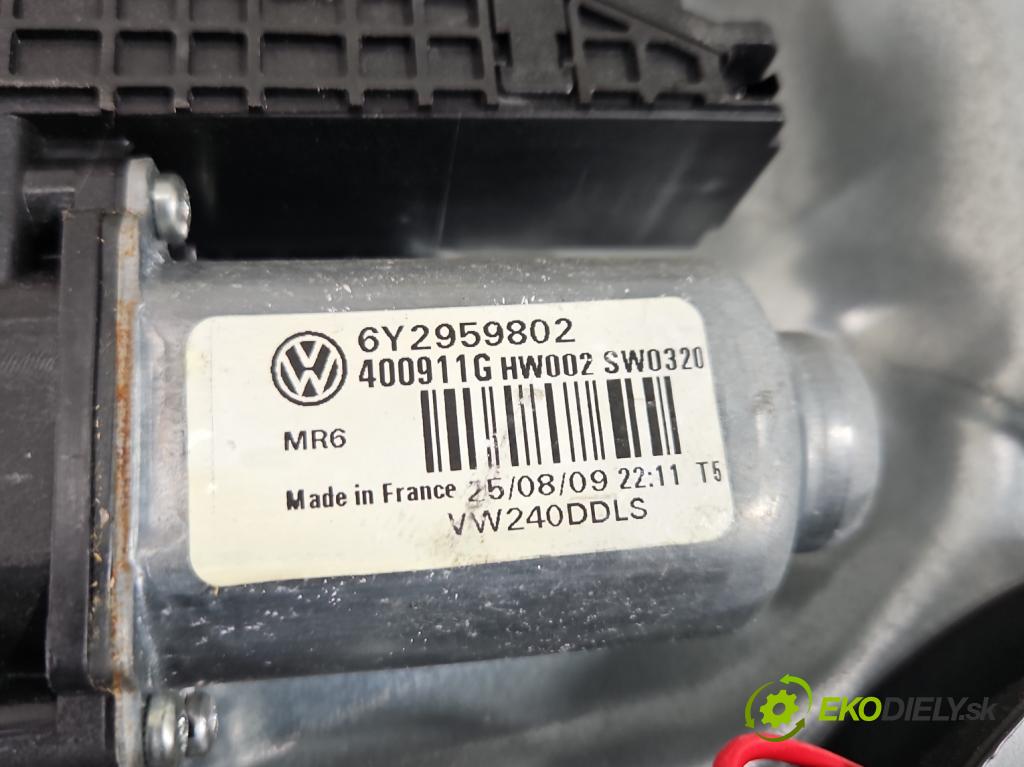 Vw Polo IV 9N 2001-2009 1.2 6V (BMD) 54 HP manual 40 kW 1198 cm3 3- mechanizmus okna predné ľavý 6Y2959802