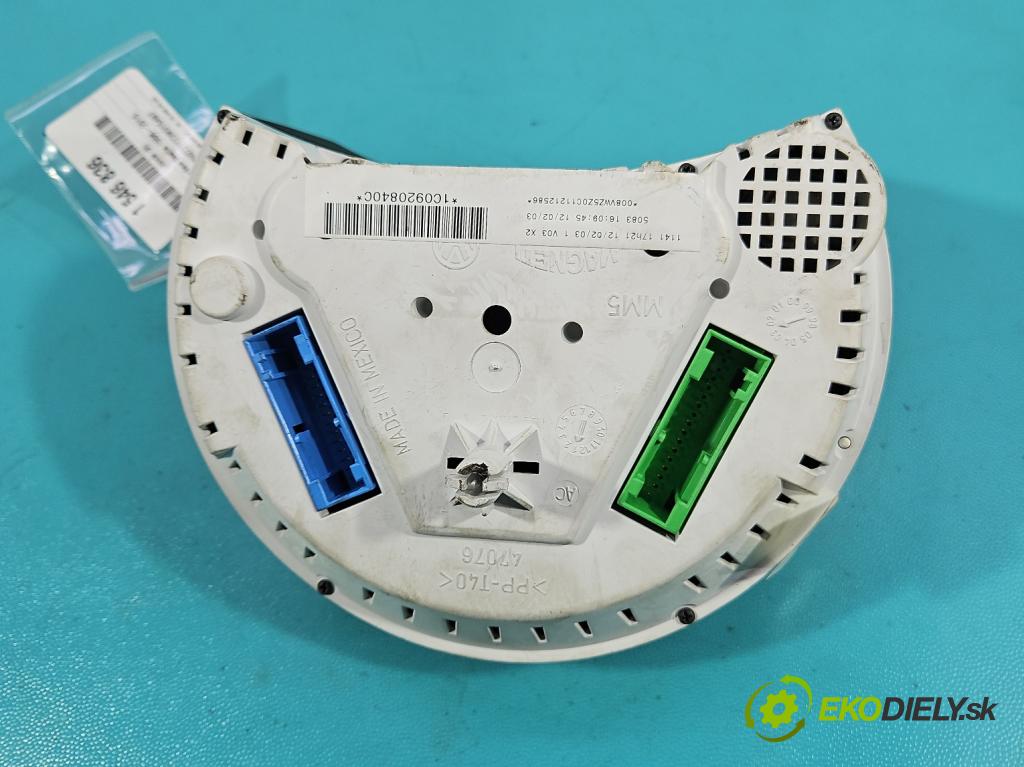 Vw New Beetle 1998-2010 1.6 SR 102 HP manual 75 kW 1595 cm3 2- prístrojovka/ budíky 1C0920840C (Prístrojová doska)