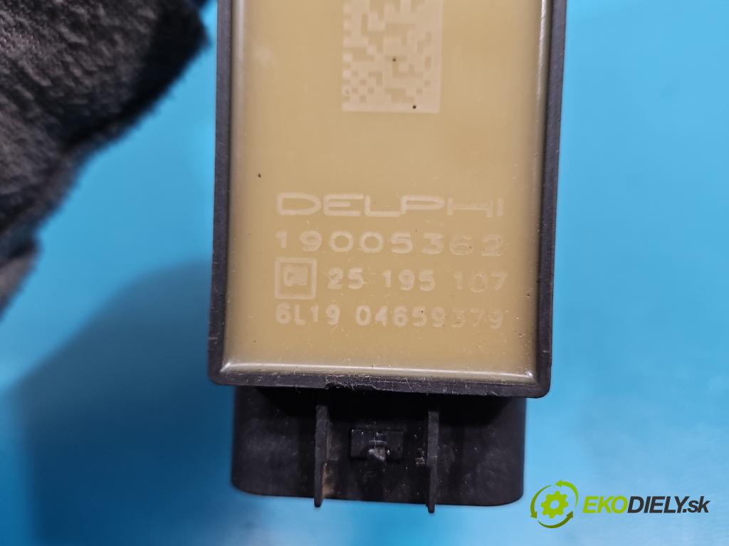 Opel Corsa E 2014-2019 1.4 16V 75 HP manual 55 kW 1398 cm3 5- cievka zapaľovacia 25195107 (Zapaľovacia cievka)