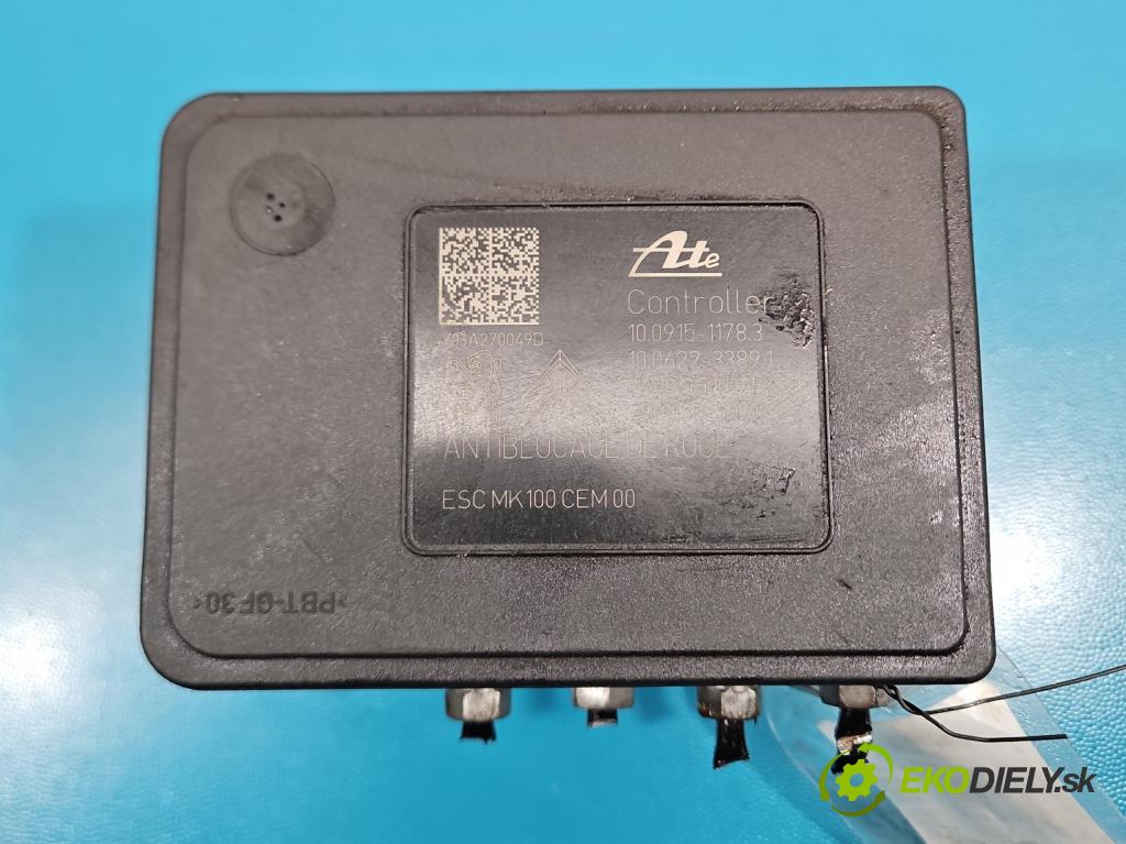 Peugeot 208 I 2012-2019 1.4 hdi 68 hp manual 50 kW 1398 cm3 5- čerpadlo abs 100915-11783 (Pumpa ABS)