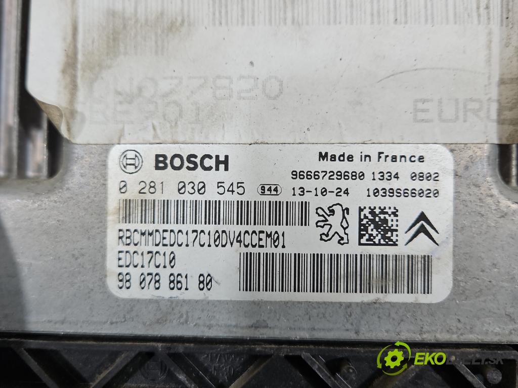 Peugeot 208 I 2012-2019 1.4 hdi 68 HP manual 50 kW 1398 cm3 5- riadiaca jednotka motora 0281030545