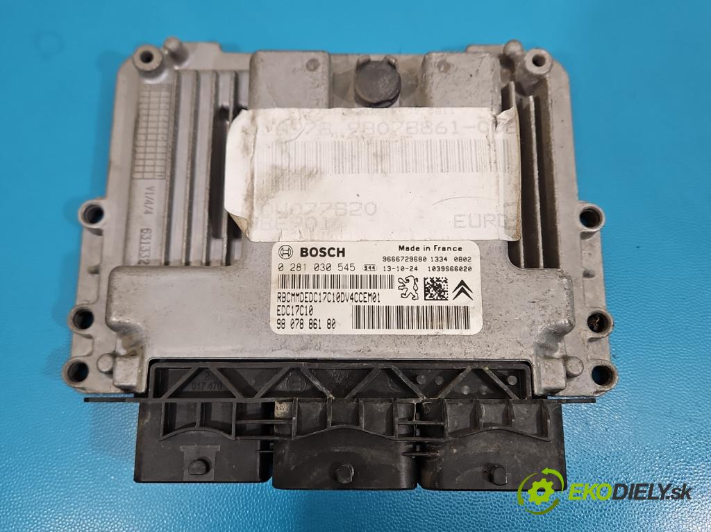 Peugeot 208 I 2012-2019 1.4 hdi 68 HP manual 50 kW 1398 cm3 5- riadiaca jednotka motora 0281030545