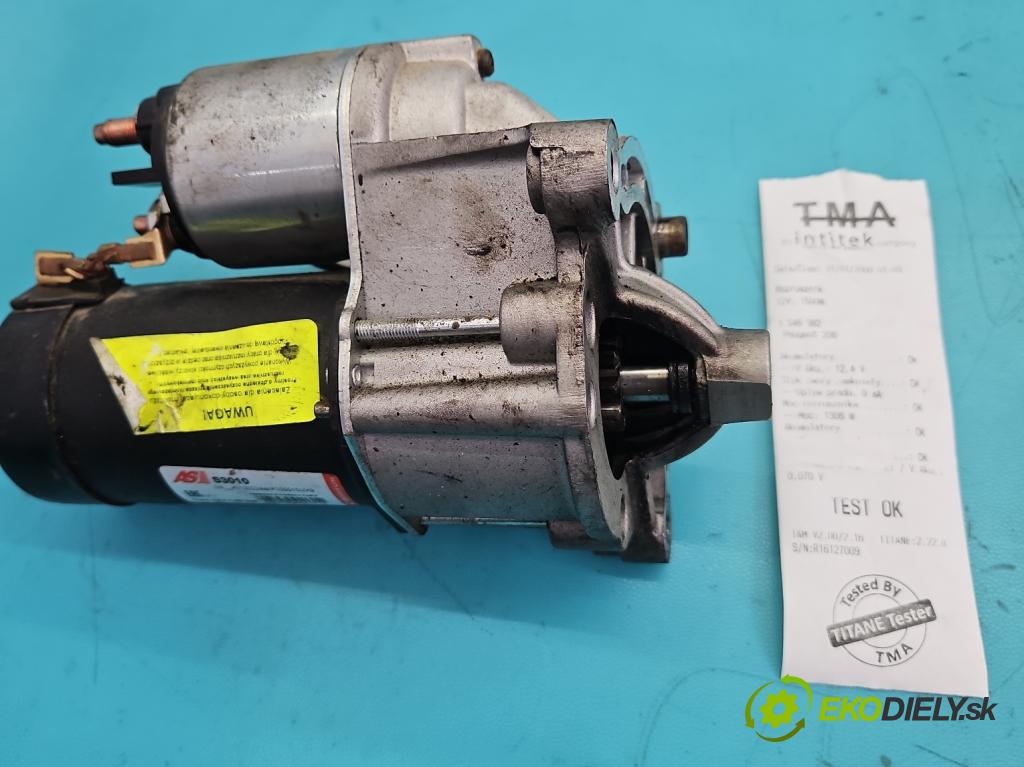 Peugeot 206 1.6 16V 109 HP manual 80 kW 1587 cm3 3- štartér  (Štartér)