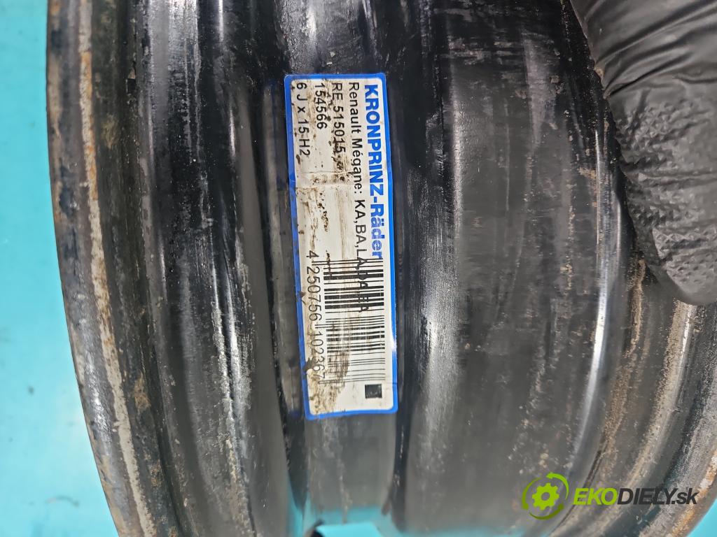 Renault Clio III 2005-2012 1.6 16V 88 hp manual 65 kW 1598 cm3 5- Felga ocelový 15"