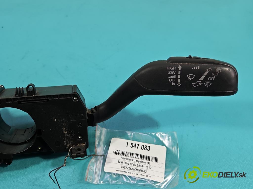 Seat Ibiza IV 6J 2008-2017 1.4 16V 86 HP manual 63 kW 1390 cm3 5- prepínač komplex: 7H0953503GB (Prepínacie páčky pod volantom)