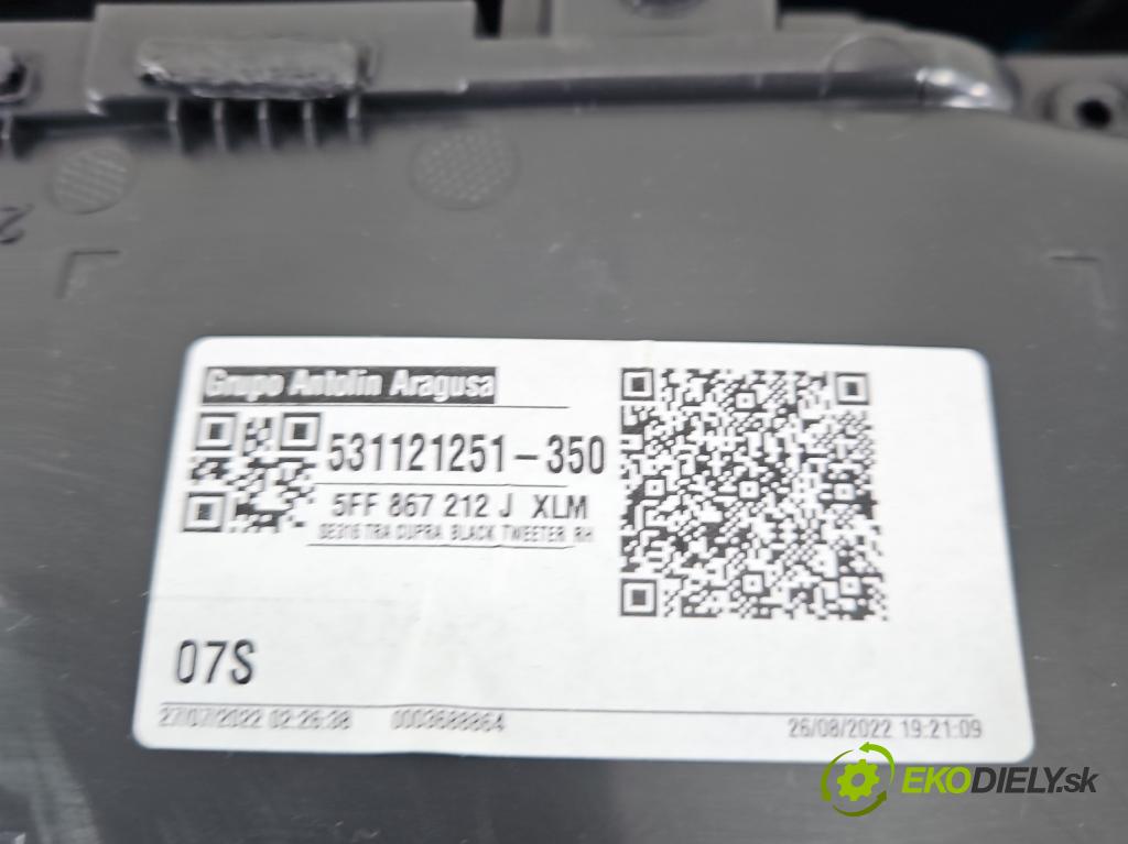 Cupra Formentor 20- 1.5 TSI 150 hp automatic 110 kW 1498 cm3 5- Tapacír: dveře zadní pravé 5FA839114A