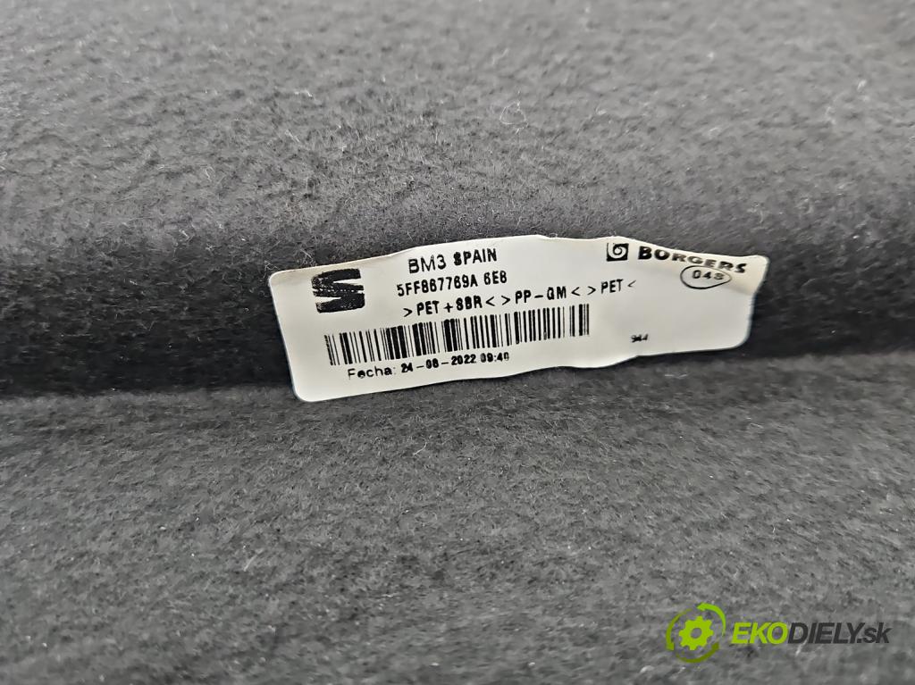 Cupra Formentor 20- 1.5 TSI 150 HP automatic 110 kW 1498 cm3 5- zadná 5FF867769A (Pláto kufra)