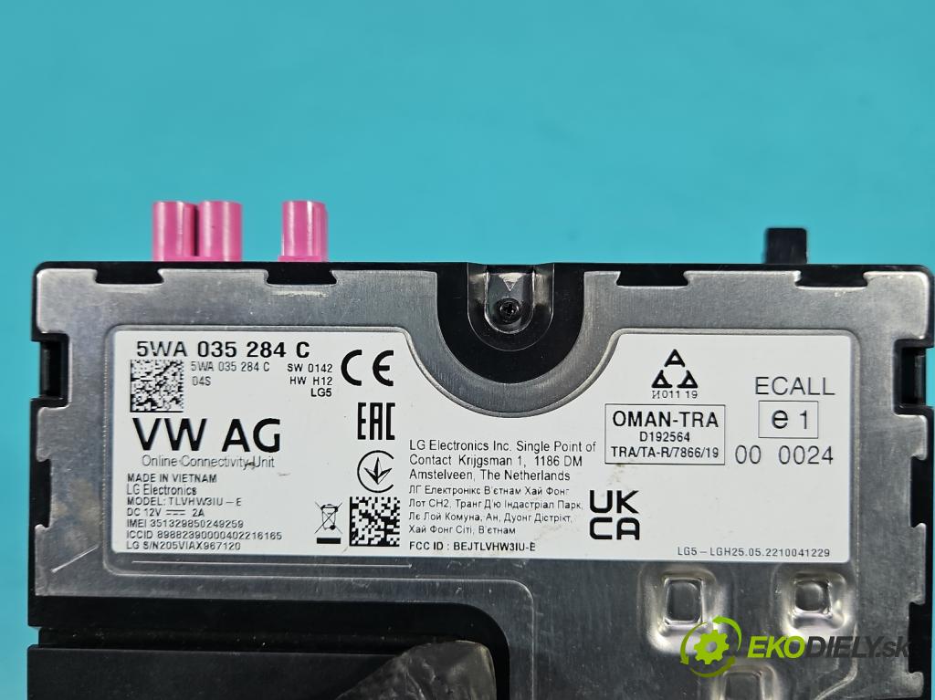 Cupra Formentor 20- 1.5 TSI 150 HP automatic 110 kW 1498 cm3 5- riadiaca jednotka ostatné 5WA035284C