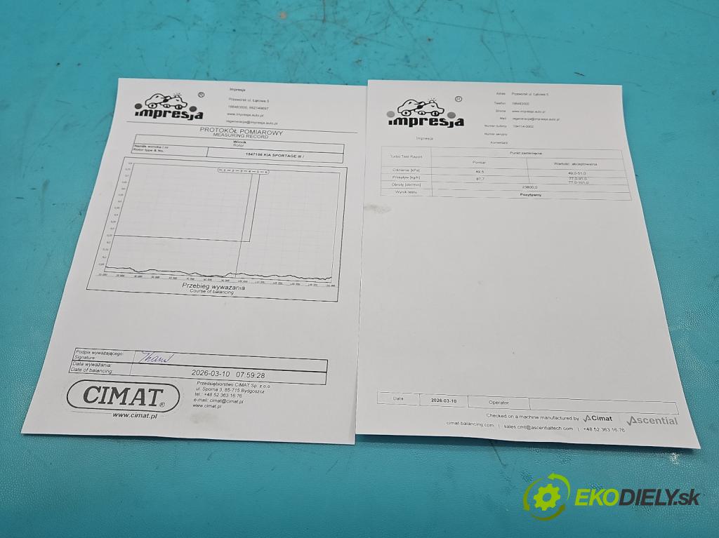 Kia Sportage III 2010-2015 2.0 crdi 184hp automatic 135 kW 1995 cm3 5- turbodúchadlo, turbo repasovaná 784114-2