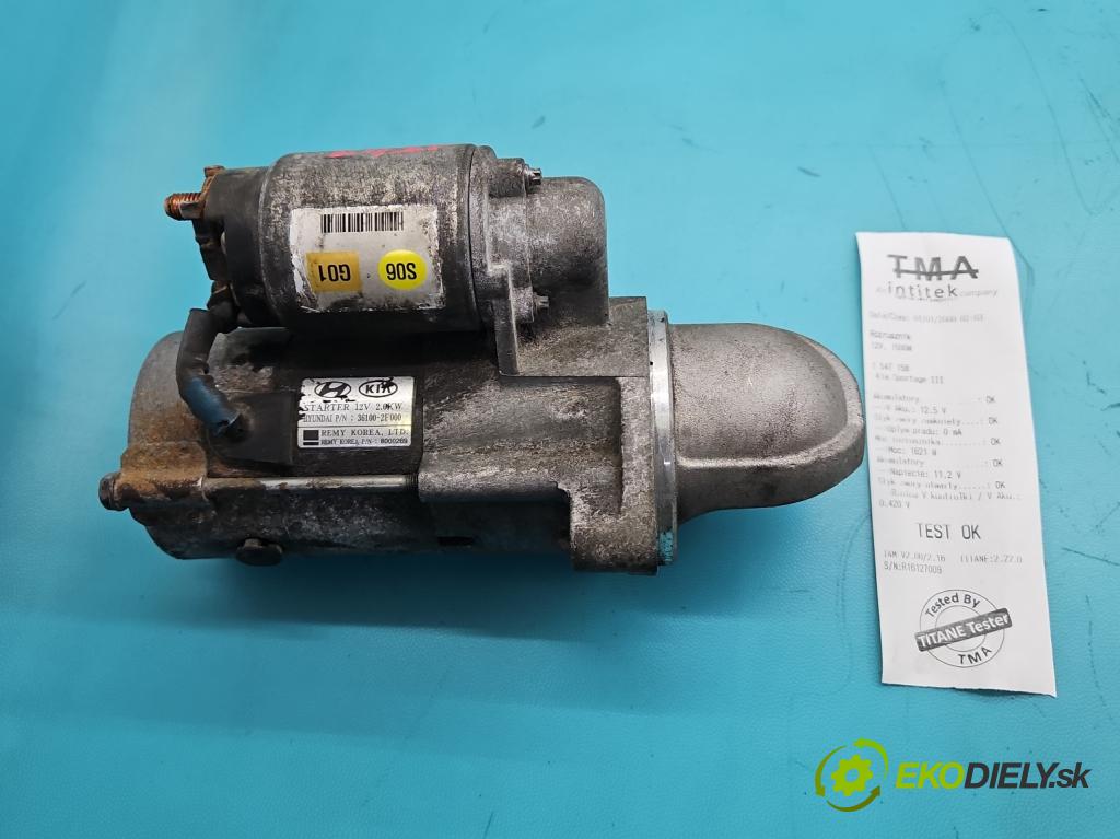 Kia Sportage III 2010-2015 2.0 crdi 184hp automatic 135 kW 1995 cm3 5- štartér 36100-2F000 (Štartér)