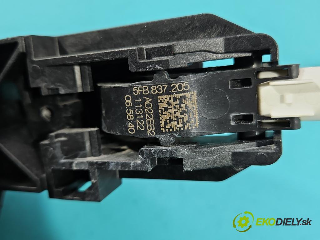 Cupra Formentor 20- 1.5 TSI 150 HP automatic 110 kW 1498 cm3 5- rukoväť predné ľavé mimo: 5FB837205 (Kľučka dverí vonkajšia predná ľavá)