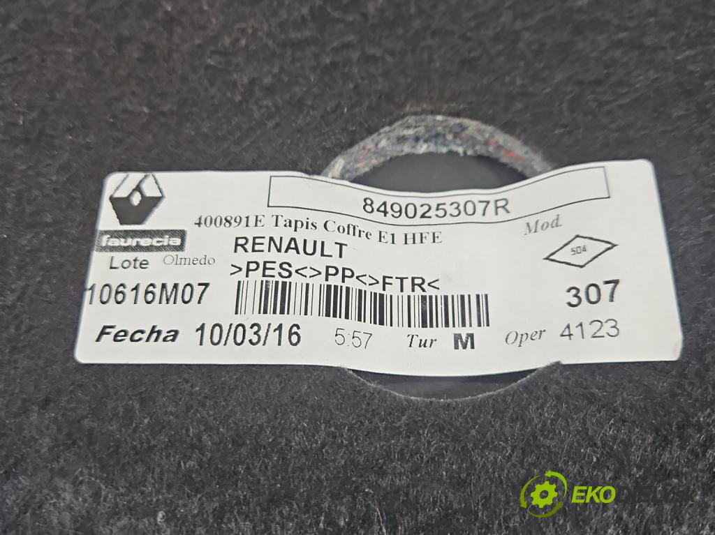 Renault Kadjar 2015-2022 1.2 131 HP manual 96 kW 1197 cm3 5- koberec do auta kufra: 849025307R