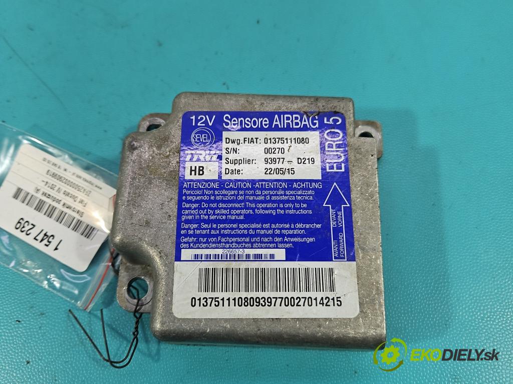 Fiat Ducato IV 2014- 2.0 jtd 116 hp manual 85 kW 1956 cm3 5- řídící jednotka polštáře: 01375111080