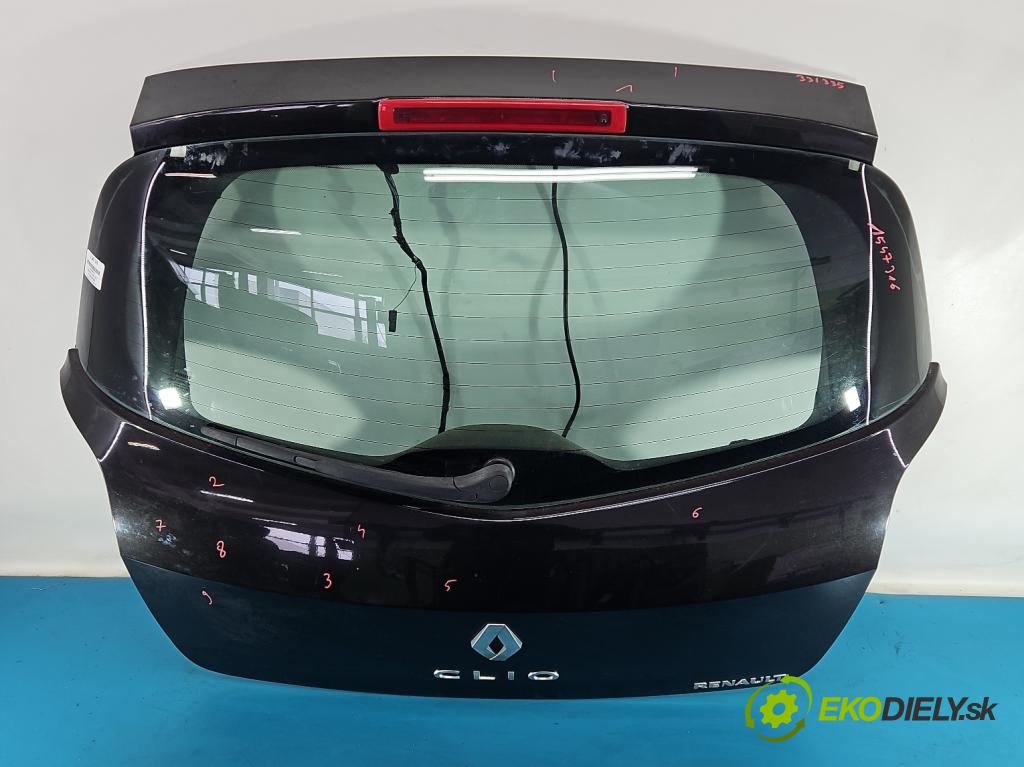 Renault Clio III 2005-2012 1.6 16V 88 hp manual 65 kW 1598 cm3 5- zadní kufrové dveře  (Zadní kapota (kufr))