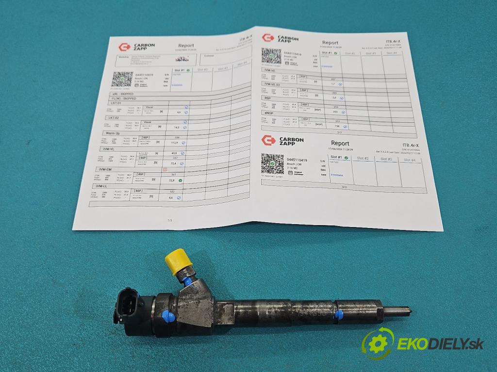 Fiat Ducato IV 2014- 2.0 jtd 116 HP manual 85 kW 1956 cm3 5- vstrek 0445110419 (Vstrekovač paliva)