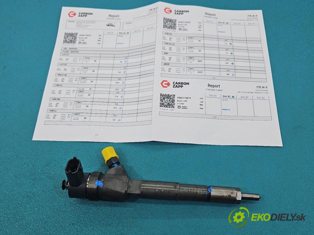 Fiat Ducato IV 2014- 2.0 jtd 116 HP manual 85 kW 1956 cm3 5- vstrek 0445110419 (Vstrekovač paliva)